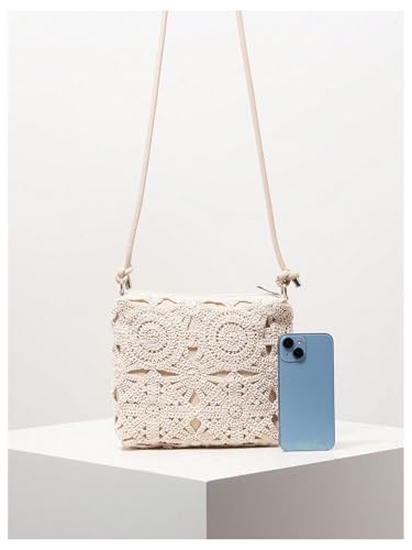 Verdusa Women’s Hollow Out Crochet Square Bags Vacation Boho Crossbody Handbags4