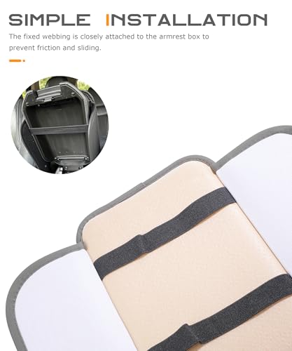SCUARI Center Console Cover,Arm Rest Cover for Car,Car Accessories Car Center Console Cover,Center Console Cover with Storage Bag,Car Interior Accessories for Most Vehicles Vehicles SUV (Gray)