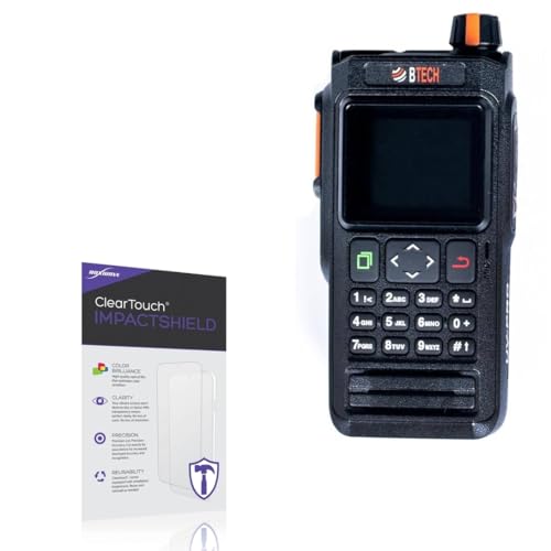 BoxWave Screen Protector Compatible with Btech UV-PRO - ClearTouch ImpactShield (2-Pack), Impenetrable Screen Protector Flexible Film