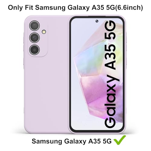 Image of Tobfit Silicone Phone Case for Samsung Galaxy A35, Durable Shockproof Phone Cover for Samsung Galaxy A35 (Purple)