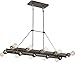 Minka Lavery Chandelier Pendant Lighting 4457-784 Uptown Edison Dining Room Fixture, 10-Light 400 Watts, Bronze w/Pewter
