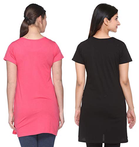 Image of In Love Women's Plus Size Cotton Printed T-Shirt with Pocket - Combo Pack of 2