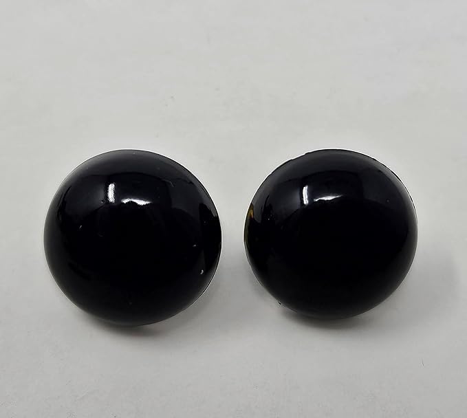 21mm Round Black Domed Plastic Safety Eyes for Craft Amigurumi Dolls or Puppets (Bulk Pack of 144)