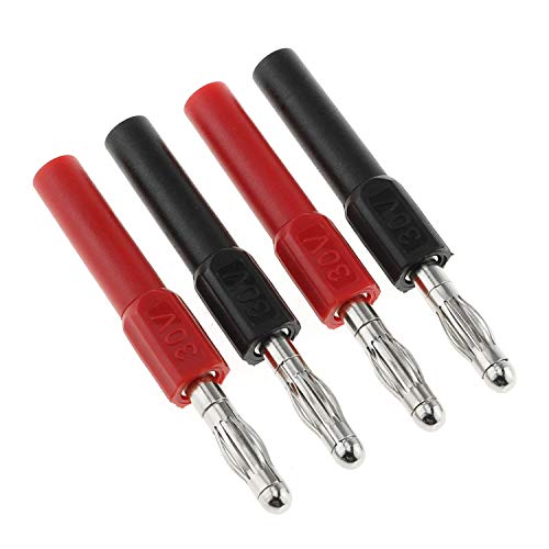 Adaptador Conector Banana Jack Macho a Hembra 4mm 4pcs miniatura 1