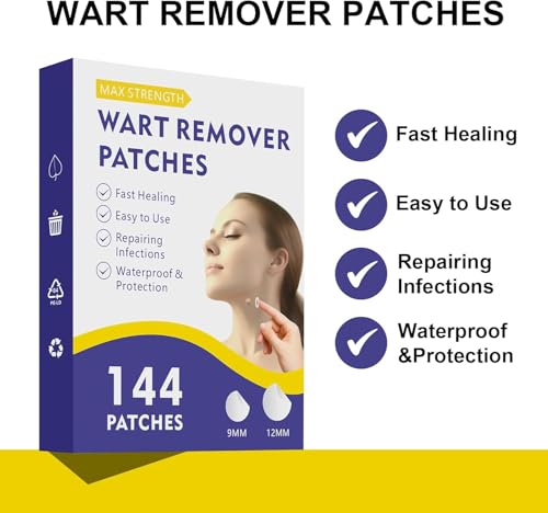 Image of Wart Remover Patches with Maximum Strength, Adhesive and Waterproof Stickers for Home Daily Use, Comfortable and Effevtive-M