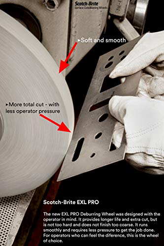 cubitron exl pro deburring wheel - metal deburring finishing and polishing wheel - unitized - 634 x 134 x 134