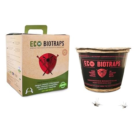 Image of Eco BioTraps - Mosquito Control Solution, No Electricity, Zero Odor, Lasts 30 Days, Safe & Effective for Indoor /Outdoor Use
