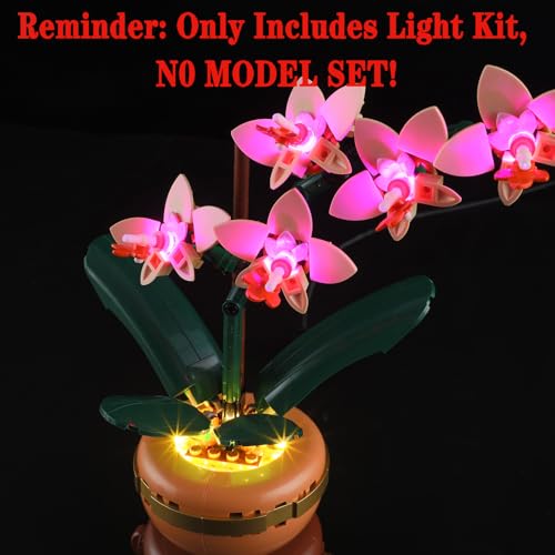 Image of LED Light Set Compatible with Lego 10343 Mini Orchid Botanical Collection Building Blocks Model - Model Set NOT Included