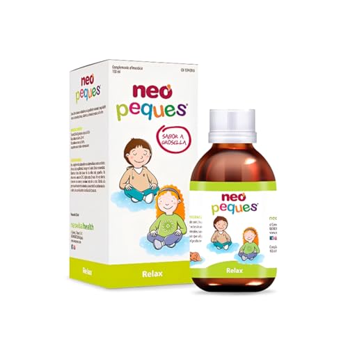 NEO PEQUES | Jarabe Infantil Relax | 150 ml | Para Problemas de Sueño e Inquietud en Niños | Mejora el Bienestar Digestivo | A Base de Plantas Naturales y Oligoelementos | Sabor Grosella