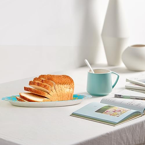 DHAIQC 50 Pezzi Blu Oro Piatti di Carta per Feste