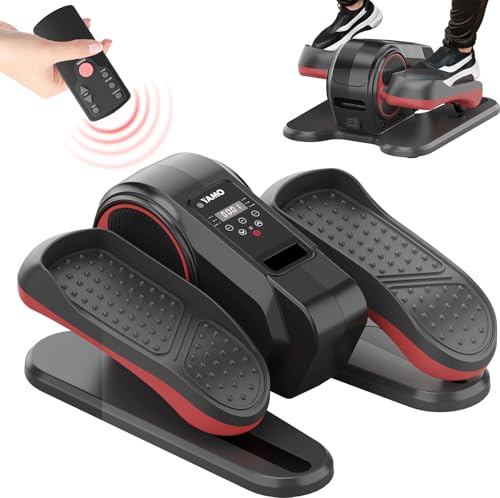 Appareil Elliptique de Bureau, Vélo Elliptique Électrique avec Télécommande et Écran LED, 12 Vitesses Réglables, Pédalier d'Appartement pour Seniors et Adultes