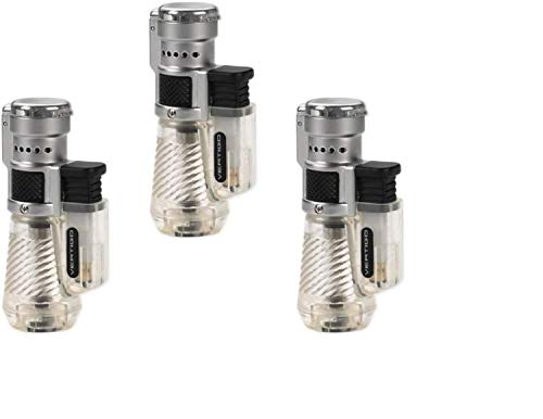 Vertigo by Lotus Cyclone Triple Torch Cigar Lighter Clear Three Pack