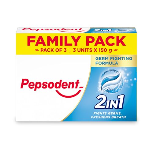Image of Pepsodent 2-in-1 Toothpaste 80G ||First in India Paste + Gel formula || Helps prevent cavity + Freshens breath 450G (150G*3)