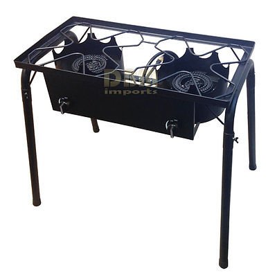 32 X 17 Double Propane Burner Stove Stainless Steel Griddle Flat Top Taco Grill #TOP4