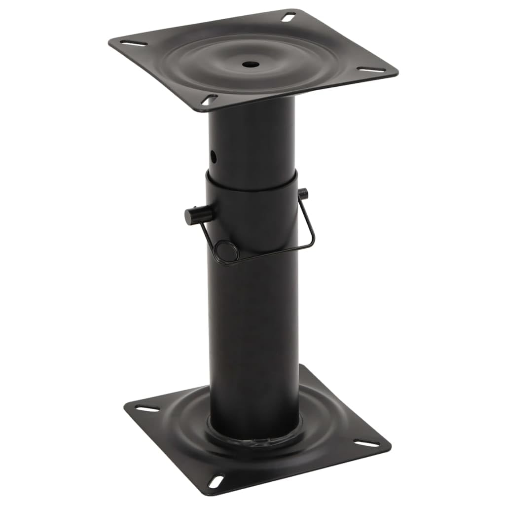 Juego de asientos plegables para barcos con respaldo bajo, consola regulable en altura de 28 a 45,5 cm, PVC y poliuretano, base de acero, 100 kg, para accesorios de velero y yates