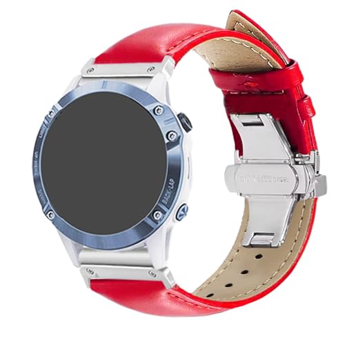Bracelet cuir Garmin Fenix 8 Epix 47mm anti irritation boucle métal