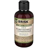 Brisk Beard Grooming Shampoo, Tea Tree &amp; Cedarwood, 5.1 Oz