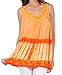 Sakkas Ombre Tie Dye Gauzy Crepe Sleeveless Relaxed Fit Top/Blouse