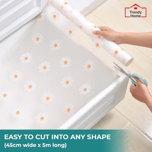 Image of Trendy Home Anti-Slip Mat 45 cm x 5 m for Drawers, Fridge & Shelf Liners | Printed Design, Non-Slip, Food Grade EVA, Washable Kitchen Mat, Petal Flow