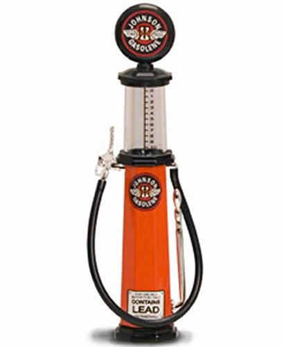 Cylinder Gas Pump Johnson Gasoline, Orange - Yatming 98762 - 1/18 scale diecast model