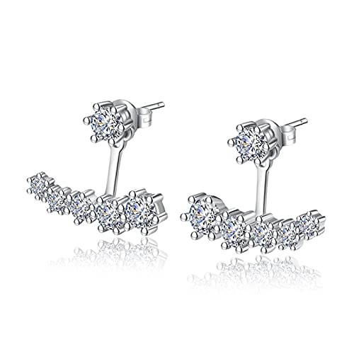 Boucles d'oreilles argent sterling 925 avec zircon éclatant