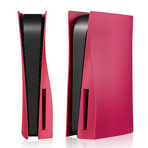 Pepper jobs PS5カバー 本体 交換用ケース 汚れ対策 本体保護 防塵 傷防止 上質プラスチック製 保護カバー Cosmic red