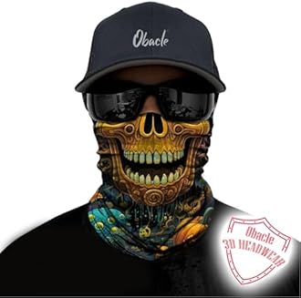 Obacle Bandana Face Mask Neck Gaiter Tube Mask Men Women for Sun Dust Protection