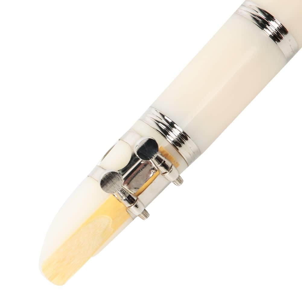 Alomejor Clarinetto a 17 Tasti con Tubo in Bachelite Premium Set di Pulsanti di Placcatura Aperture Precise per la Manutenzione (White)