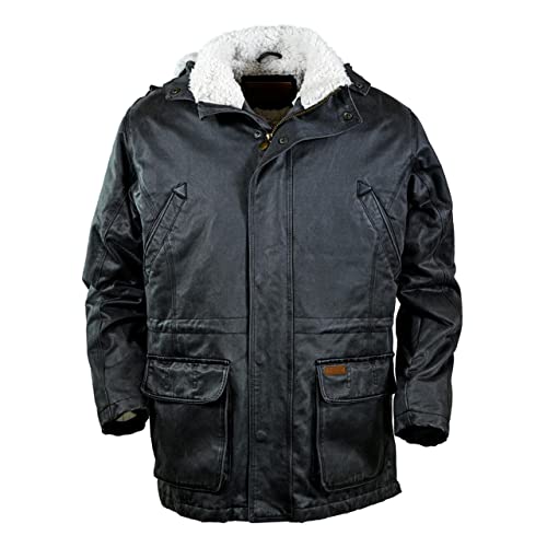 Image of OUTBACK TRADING Men's 29739 Nolan Warm Cotton Outdoor Casual Western Long Sleeve Jacket with Removable Hood