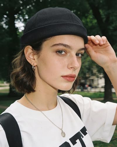 Image of CLAPE Watch Cap Work Beanie Corduroy Docker Leon Brimless Hat Rolled Cuff Harbour Hat