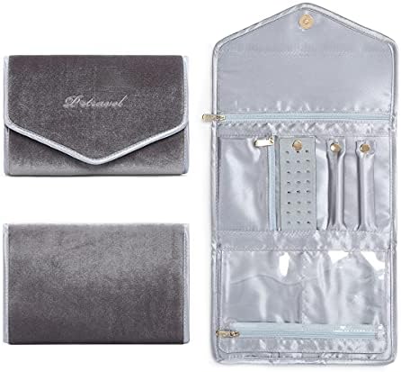 Dizdvizd Jewellery Organizer Roll, Travel Jewel Bag Daily Jewellries Storage Case - Vintage