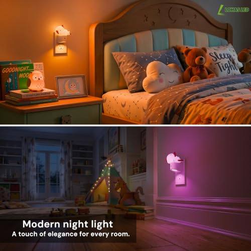 Image of L LOHAS LED Night Lights Plug into wall, 3D Axolotl Night Light for Kids