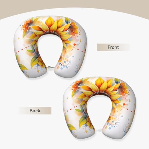 Almohada de viaje de espuma viscoelástica U-shaped lavable miniatura 2