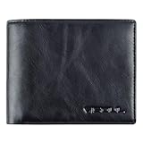 VISOUL　革袋 二つ折り 財布メンズ 本革 15枚カード入れ VISOUL 免許証入れ 超薄型 大容量 牛革 札入れ 小銭入れなし 2つ折り人気 一流の革職人が作る 高級 イタリア レザー （黒）ブラック