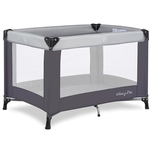Dream On Me Nest Portable Playard in Grey with Carrybag