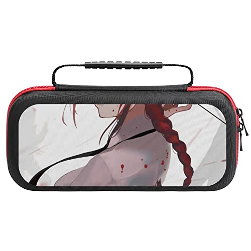 Switch ケース マキマ チェンソーマン 薄型 スイッチ ケース 可愛い スイッチ専用ケース 大容量 Switchカバー Switch専用キャリーケース 持ち手付き スイッチポーチ 耐衝撃 収納バッグ スイッチカバー Joy-Con 収納ケース 20個