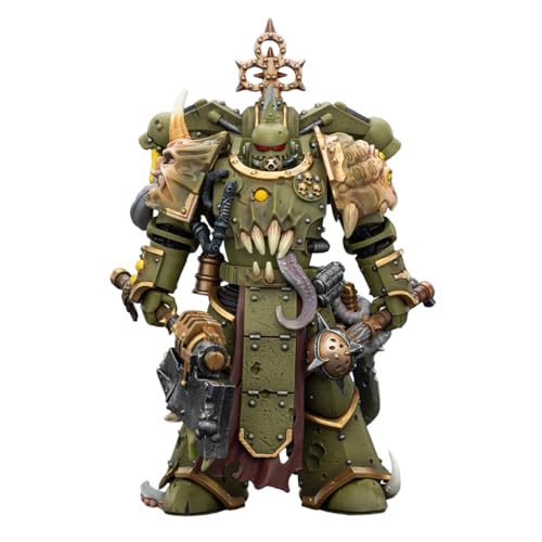 Image of JOYTOY Warhammer 40K Death Guard Plague Marine with Bubotic Axe and Plague Knife Action Figures Collectible Model Artifacts Birthday Gifts JT03608-4.8inch