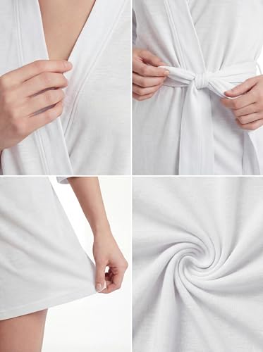 Image of Women's Kimono Robes Lightweight Bath Robe | Soft Sleepwear V-Neck Ladies Nightwear - Coverup | Multi-Packs & Colors