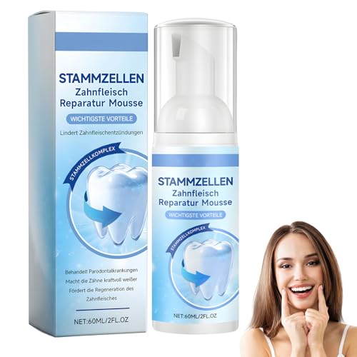 Regenerador De Encias, Mousse Para El Crecimiento De La Encías, Encias Retraidas Tratamiento, Limpia Los Dientes, Elimina La Placa Y Refresca El Aliento (60 Ml)