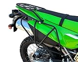 PMRACKS KLX300 / KLX300SM Side Luggage Racks (2021-Present), Panniers & Cargo/Luggage Carrier, Low Profile Powder Coated Tube Frame, Compatible with Rear Rack & Dry Bags, Motorcycle Accessories