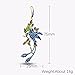 JadeAngel Gold Plated Stering Silver Drop Earrings with Cloisonne Enamel Phoenix Style Fashion Jewelry (Blue)