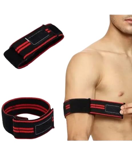 EmmEmm Bicep Band Support for Gym Fitness & Exercise, Pack of 2, Elastic