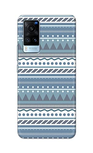 Image of Printed Hard Back Cover Case for Vivo X60 Back Cover (Seamless Geometric Tribal Pattern) -1803