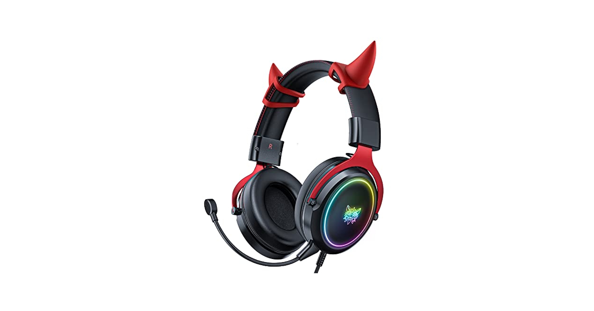 Amazon.co.jp: GAMQUE 悪魔の角ゲーミングヘッドセット、PS4