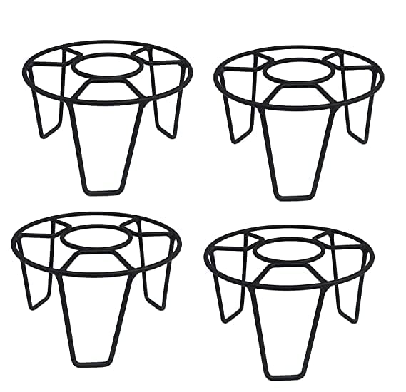 VINAMRA - Metal Black Color O Style Round Shape Flower Pot/Plant Stand for Home Garden and Balcony Best For Heavy Planters/ Gamla (Black-Set of 4) (B0BJKCR7S9) Amazon Price History, Amazon Price Tracker