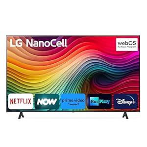 LG NanoCell 50”, Serie 81 2024, 50NANO81T6A, Smart TV 4K, Processore α5 Gen7, 20W, 3 HDMI, Filmmaker Mode, Game Optimizer, Alexa, Wi-Fi, webOS 24, Telecomando puntatore
