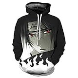 通用 Herren Damen Uchiha Itachi Sasuke Akatsuki Hoodie Anime Cosplay Kostüm Pullover Uzumaki 3D Casual Sweatshirt Kapuzenpullover (S, Hoodie 5)