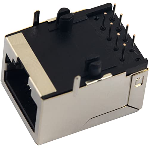 whiteeeen 10 pcs RJ45 Socket 8P8C PCB Ethernet Jacks miniatura 2