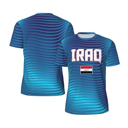 DABOYOZHZH Iraq Flag Cool Iraqans (106) Sports Jersey Mesh T-Shirt 3D Print for Running Cycling Soccer Tennis Fitness Climbing Shirts