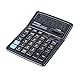 Tischrechner DONAU TECH/K-DT4121-01 12-Stellig Wurzelfunktion/ 199x153x31mm/ Farbe: Schwarz/Rechner mit 10-stelliger Anzeige/Dual-Power Solar - Batteriebetrieb/Kompaktes Design/ 5 Jahre Garantie